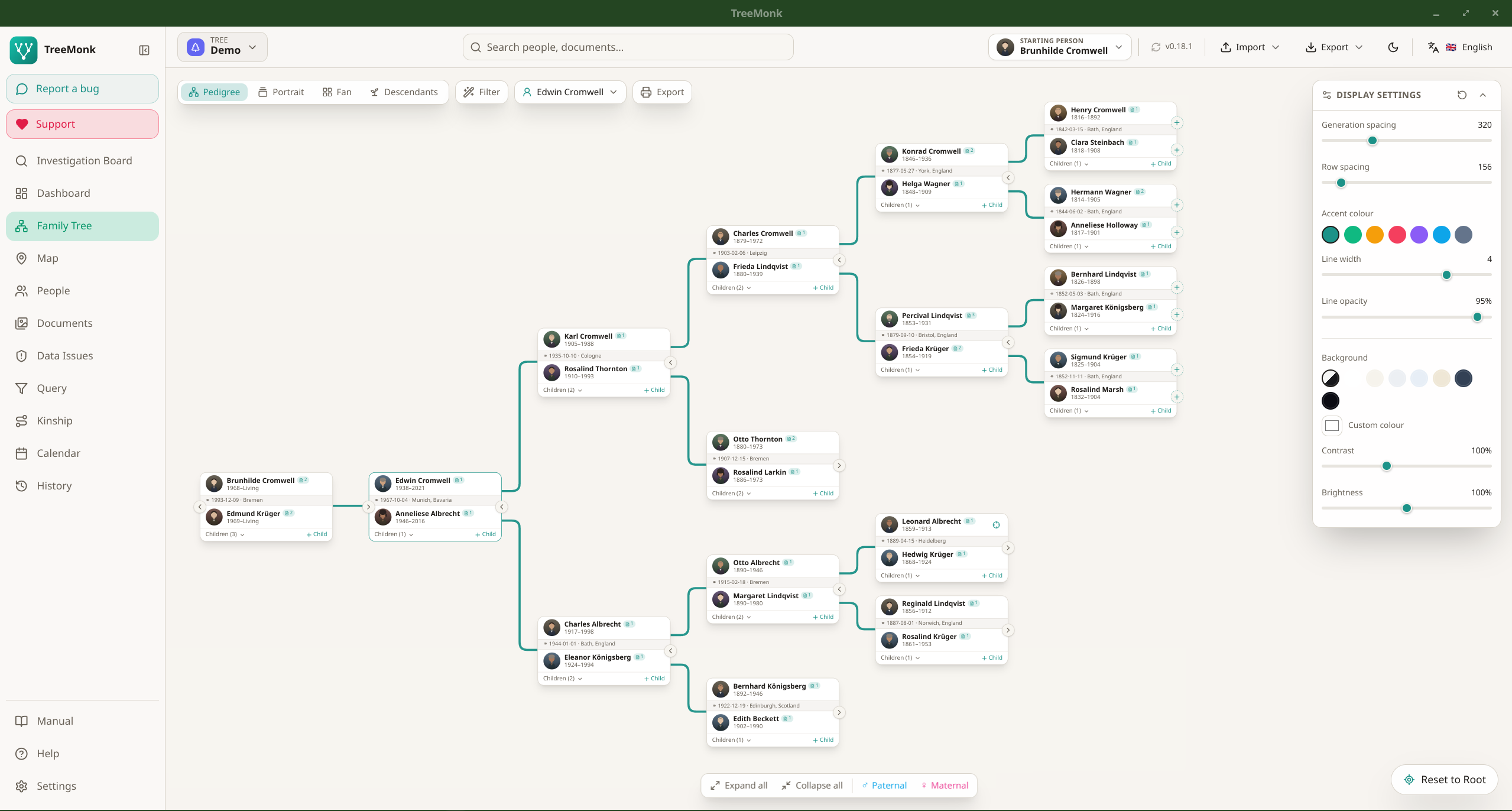 TreeMonk — pedigree view